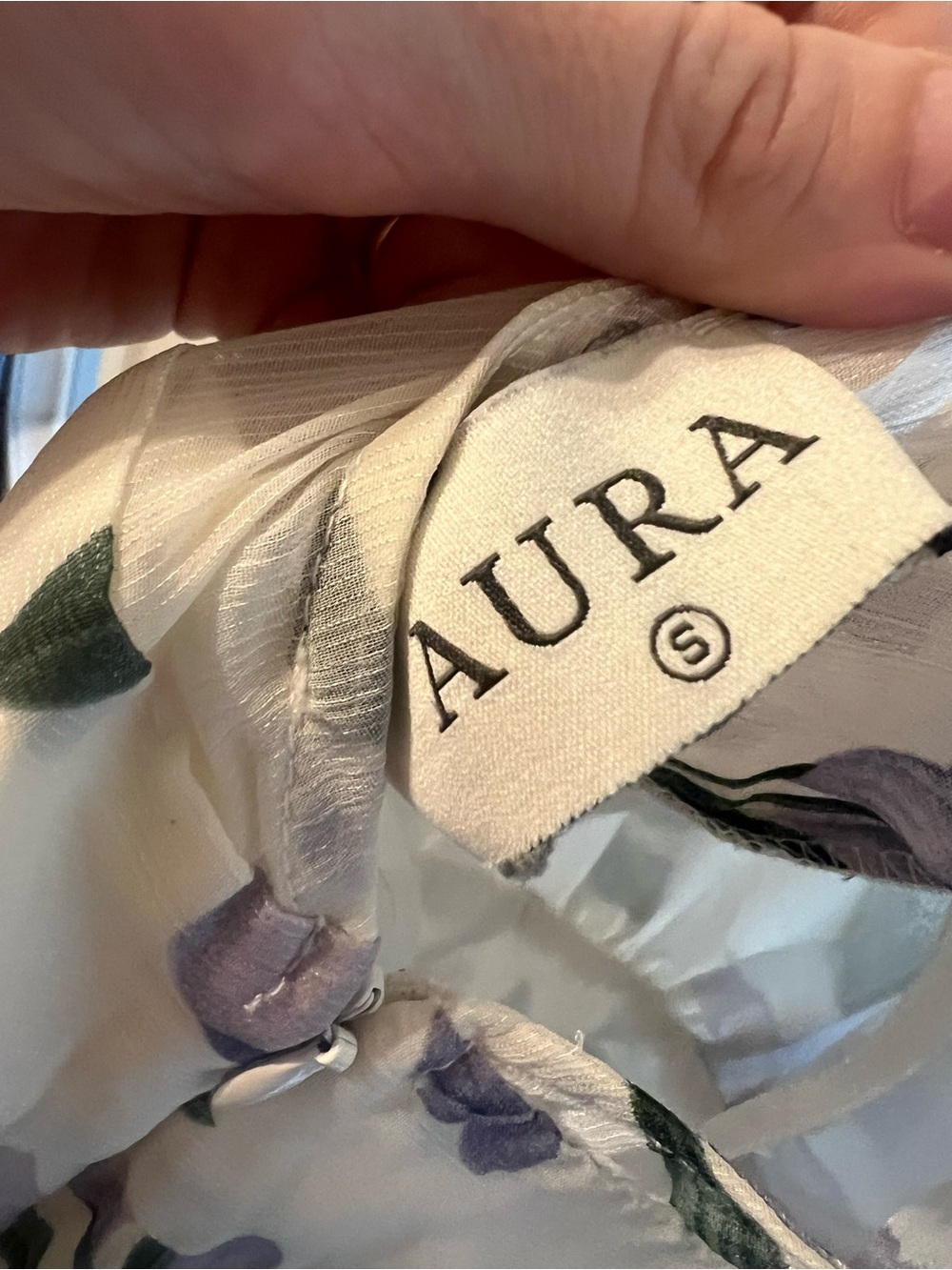 Aura Cream Floral Wrap Romper with Lavender Blooms - Picture 3 of 4